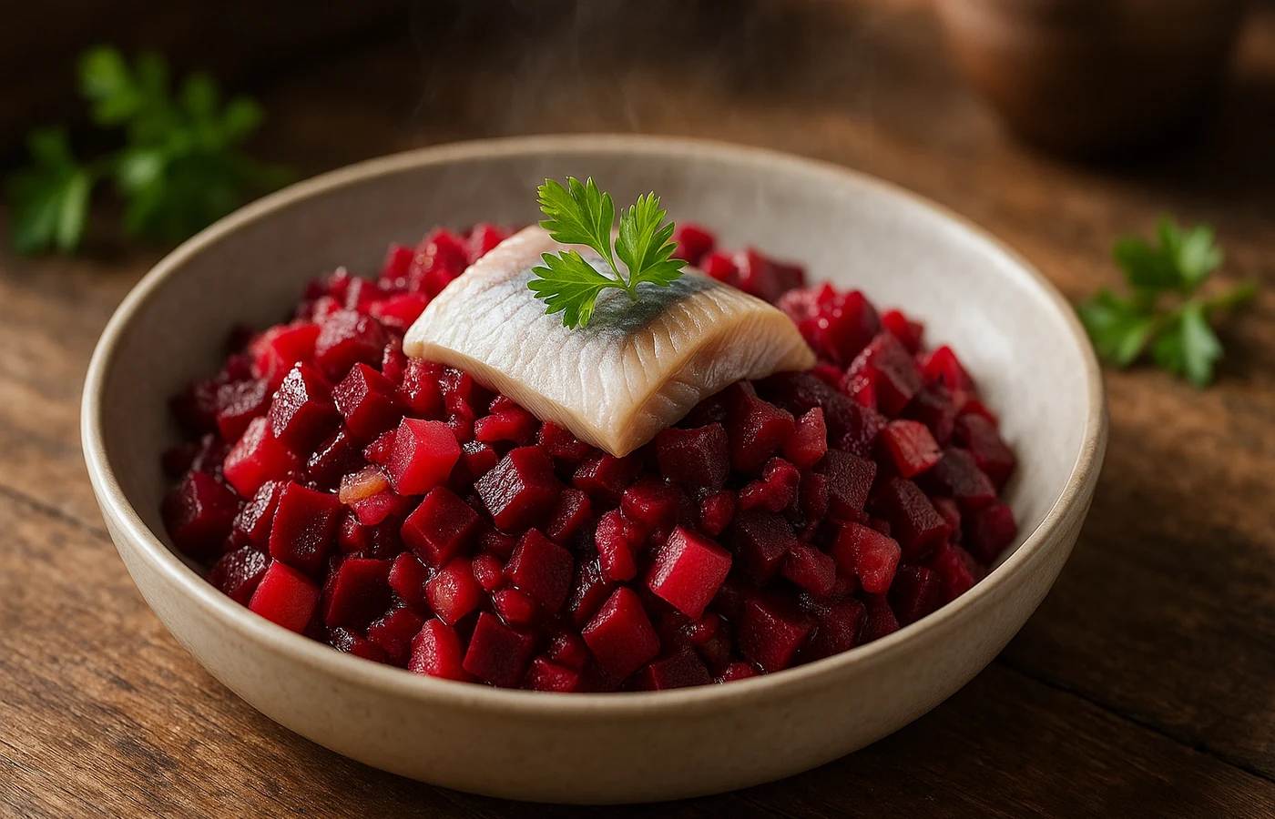 Biešu salāti ar siļķi