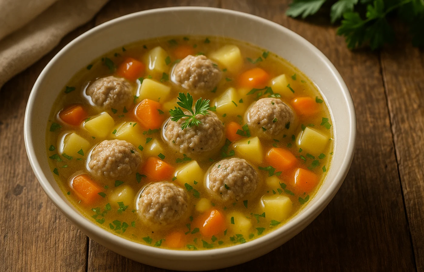 Frikadeļu zupa