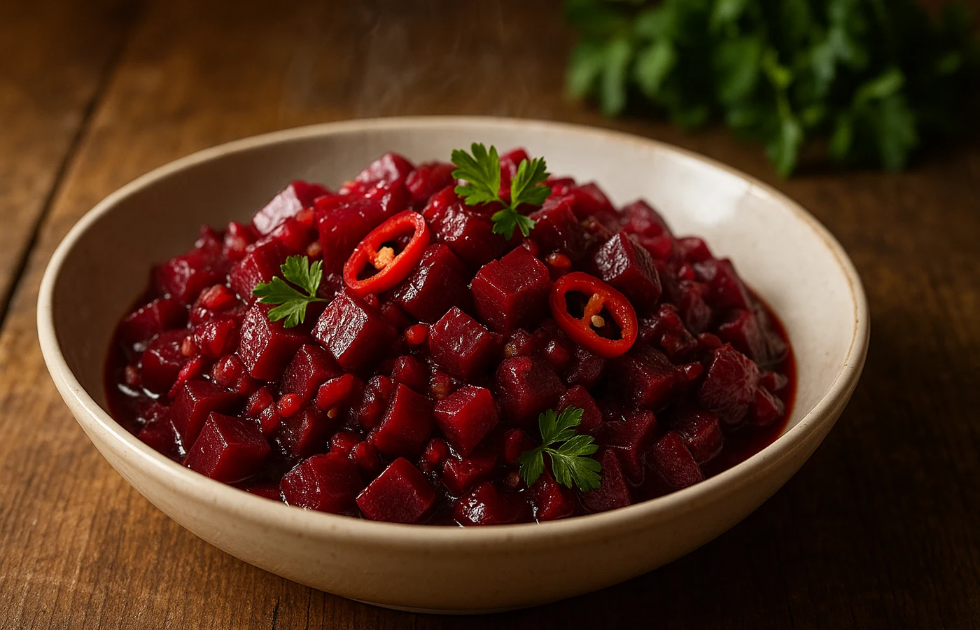 Pikantie biešu salāti