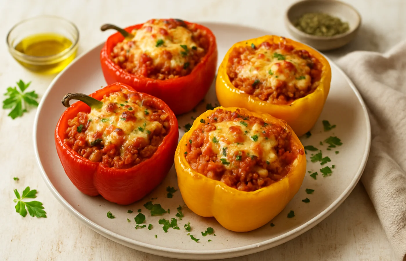 pildīta paprika cepeškrāsnī