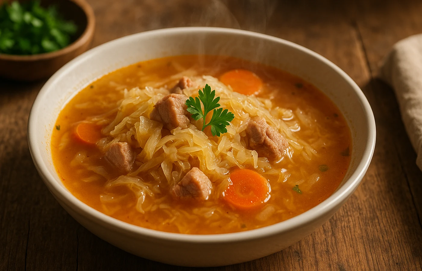 Skābu kāpostu zupa