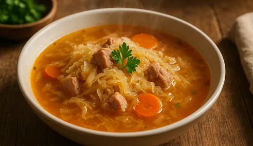 Skābu kāpostu zupa